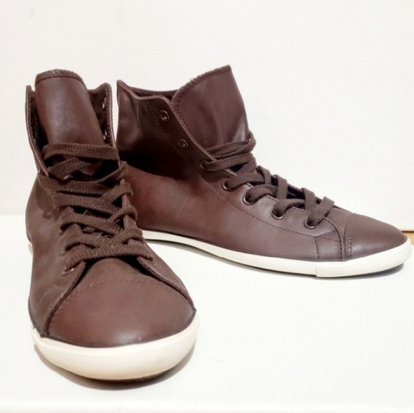 converse slim high tops leather